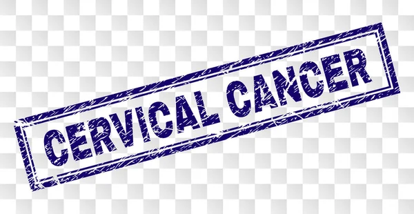 Царапины CERVICAL CANCER Rectangle Stamp — стоковый вектор
