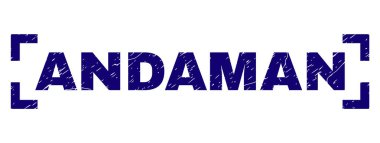 Dokulu Andaman damga mühür köşeleri içinde çizik