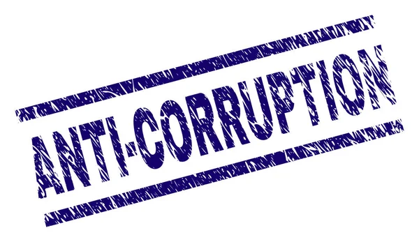 Gekrast getextureerde anti-corruptie-stempel-zegel — Stockvector