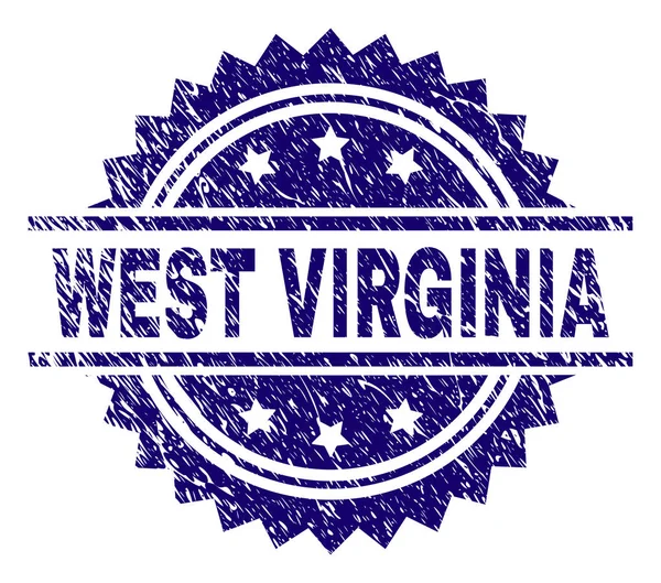 Grunge Batı Virginia damga mühür dokulu