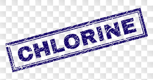 Çizik klor dikdörtgen damgası