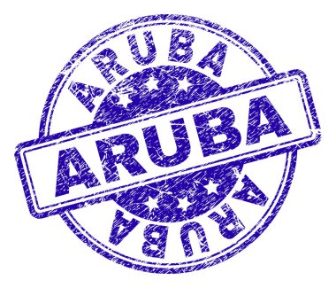 Dokulu Aruba damga mühür çizik