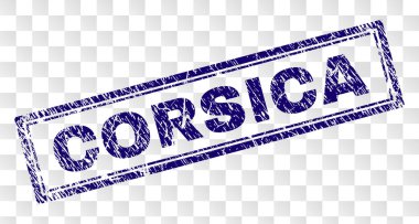 Grunge Corsica dikdörtgen damgası