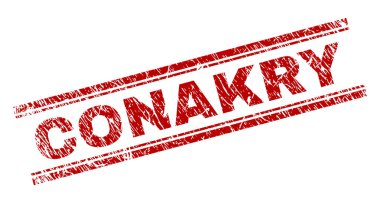 Dokulu Conakry damga mühür çizik