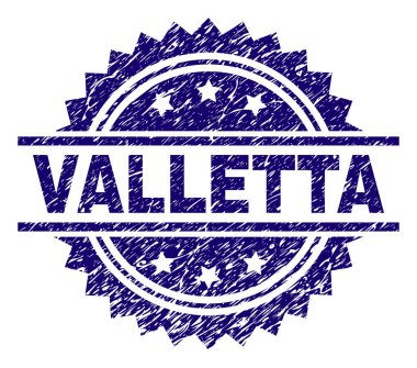 Dokulu Valletta damga mühür çizik