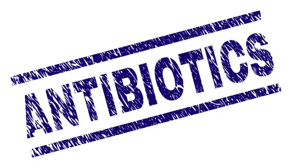 Sello de sello antibiológico texturizado rayado — Vector de stock