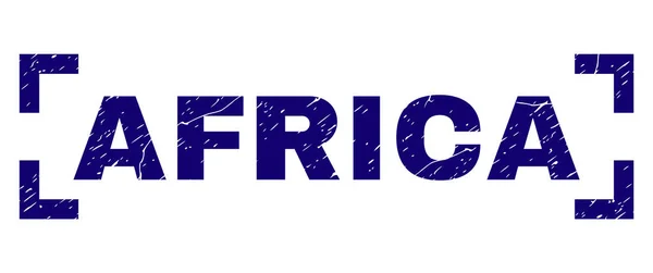 Selo de carimbo AFRICA texturizado riscado entre cantos — Vetor de Stock