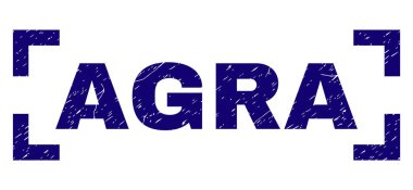 Grunge Agra damga mühür köşeler arasında dokulu