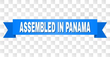 Mavi şerit ile monte Panama metinde