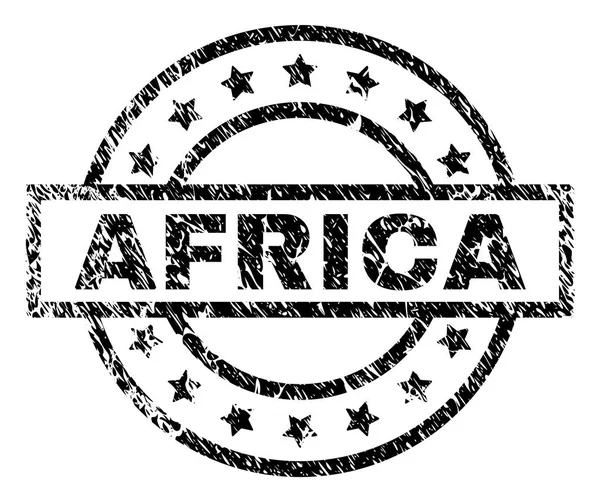 Sello de sello de AFRICA texturizado rayado — Vector de stock