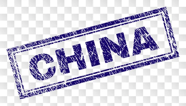 Прямоугольная марка Grunge CHINA — стоковый вектор