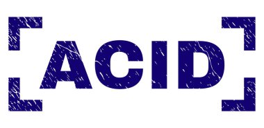 Grunge köşeleri içine asit damga mühür dokulu