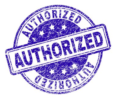 Dokulu grunge damga mühür yetkili