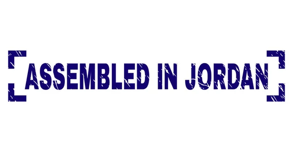 Össze Jordan Címke Pecsét Nyomtatása Szorongás Hatállyal Szöveges Címkékkel Sarkok — Stock Vector