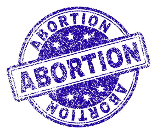 Selo de carimbo texturizado riscado ABORTION — Vetor de Stock