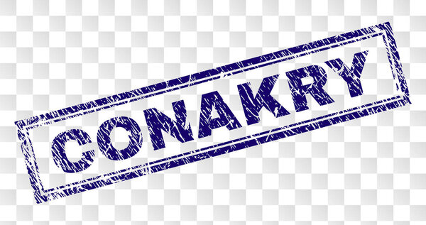 Scratched CONAKRY Rectangle Stamp