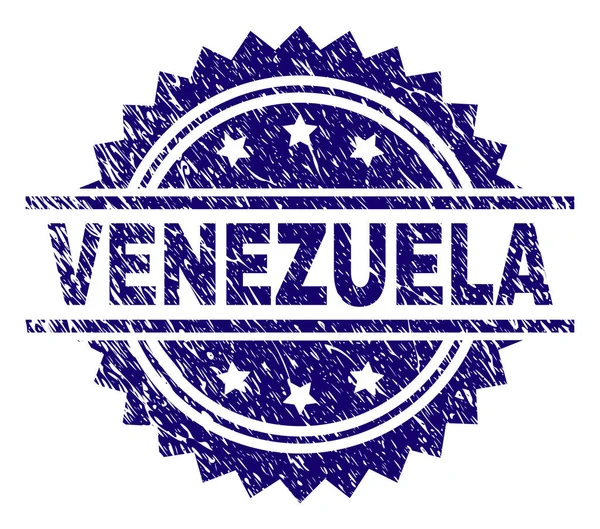 Scratched Textured VENEZUELA Stamp Seal — Stock Vector