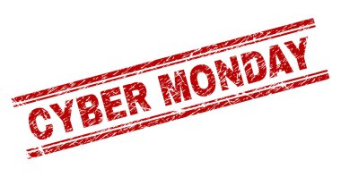 Dokulu Cyber Pazartesi damga mühür çizik