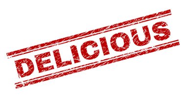 Dokulu lezzetli damga mühür çizik