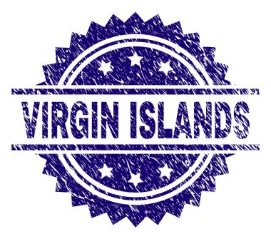 Grunge Virgin Adaları damga mühür dokulu