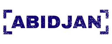 Grunge Abidjan damga mühür köşeler arasında dokulu
