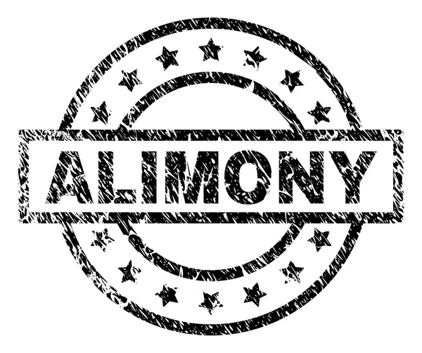 Sello de sello de ALIMONIA con textura rayada — Vector de stock