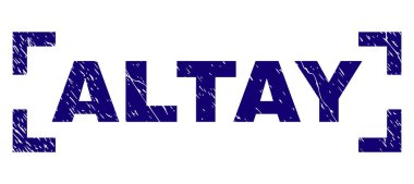 Dokulu Altay damga mühür köşeleri içinde çizik