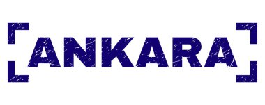 Dokulu Ankara damga mühür köşeleri içinde çizik