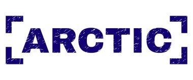 Dokulu kutup damga mühür köşeler arasında çizik