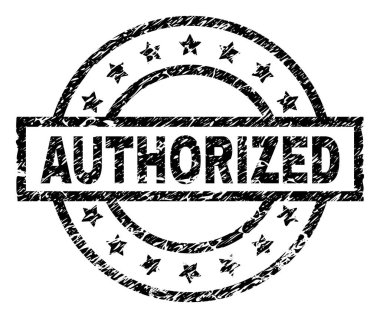 Dokulu grunge damga mühür yetkili