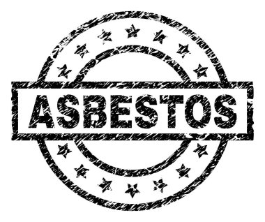 Grunge asbest damga mühür dokulu