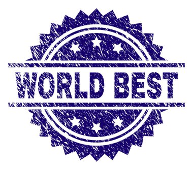 Grunge dünya en iyi damga mühür dokulu