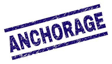 Grunge Anchorage damga mühür dokulu