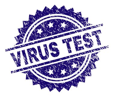Dokulu virüs Test damga mühür çizik