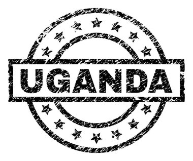 Grunge Uganda damga mühür dokulu