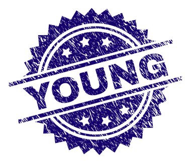 Grunge dokulu genç mühür damgası