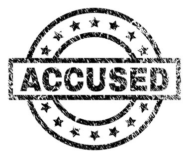 Dokulu grunge suçlanan damga mühür