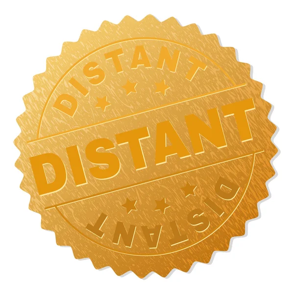 Золотий медальйон DISTANT — стоковий вектор