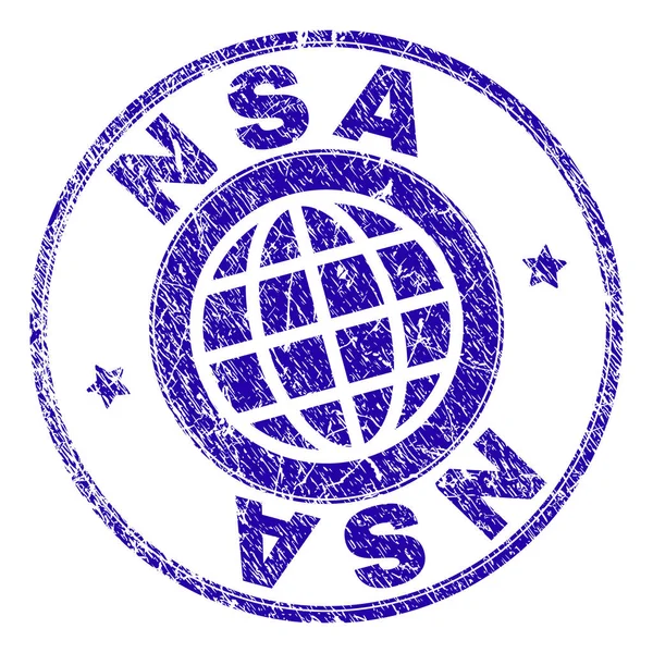 Grunge Textured NSA Stamp Seal — Stock Vector