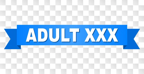Blue Stripe with ADULT XXX Caption — Stock Vector