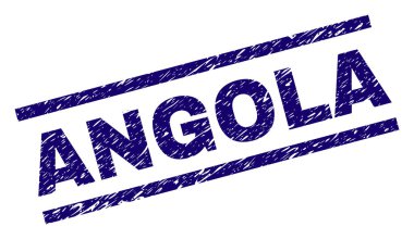 Grunge Angola damga mühür dokulu