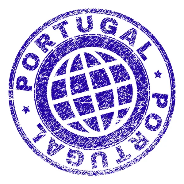 Grunge Portekiz damga mühür dokulu — Stok Vektör