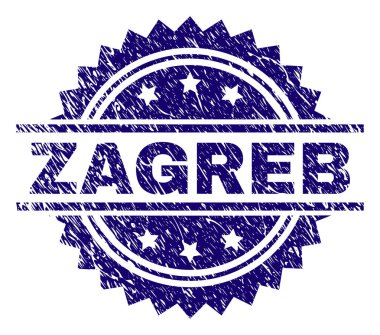 Dokulu Zagreb damga mühür çizik