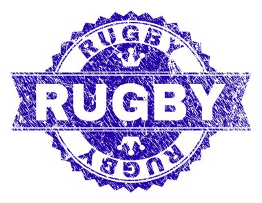 Dokulu Rugby damga mühür kurdele ile çizik