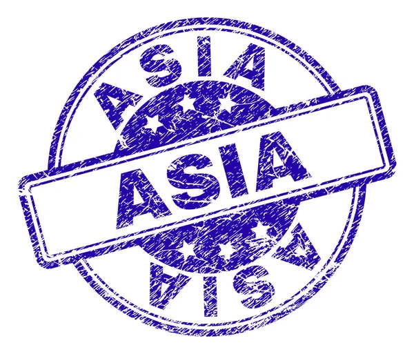 Sello de sello de ASIA texturizado rayado — Archivo Imágenes Vectoriales