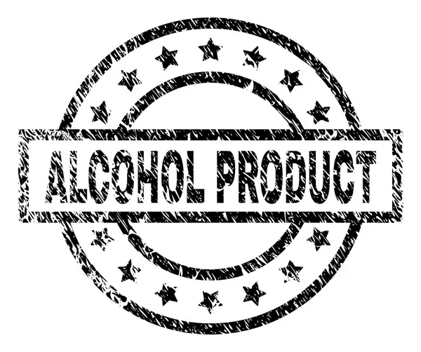 Texturált alkohol termék pecsétbélyeg karcos — Stock Vector