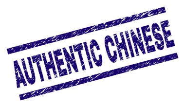 Çizik dokulu otantik Çin damga mühür