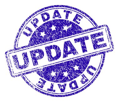 Dokulu güncelleştirme damga mühür çizik