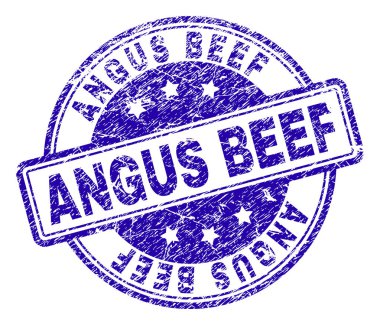 Grunge Angus Beef damga mühür dokulu