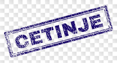 Grunge Cetinje dikdörtgen damgası